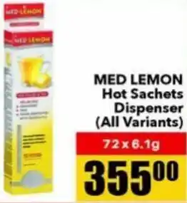 Jumbo Med Lemon Hot Sachets Dispenser 72 x 6,1g offer