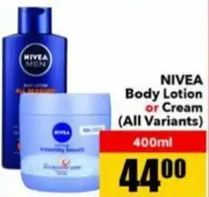 Jumbo Nivea Body Lotion or Cream 400ml offer