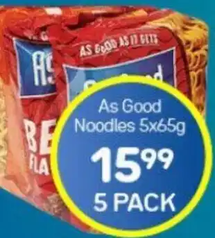Super Save As Good Noodles 5 x 65g offer