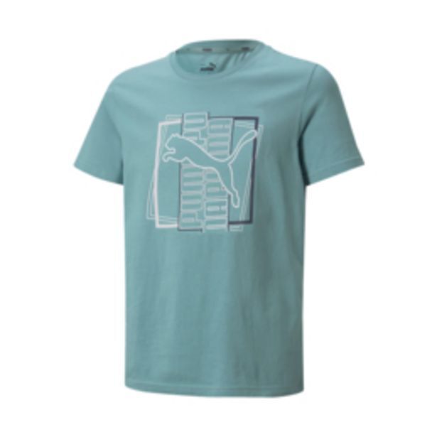 Totalsports Boys puma alpha graphic mineral blue tee offer