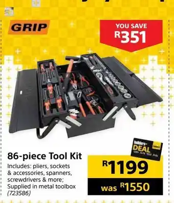 Builders Warehouse 86-piece tol kit offer