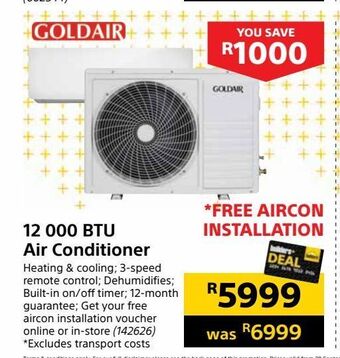 Builders Warehouse 12 000 btu air conditioner offer