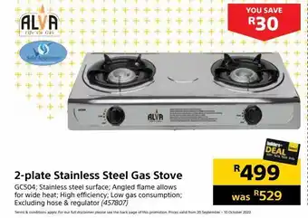 Builders Warehouse 2-plate stainless steel gas stove offer