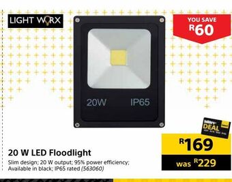 Builders Warehouse 20 w led floodlight offer
