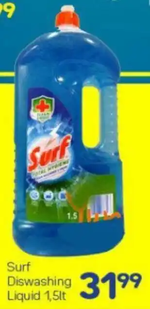 Super Save Surf Dishwashing Liquid 1.5lt offer