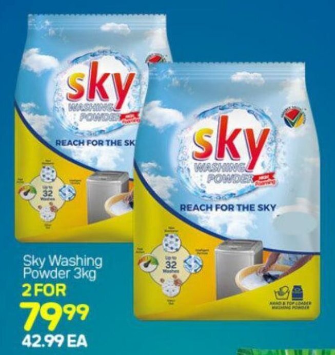 Sky Washing Powder 2 x 3kg offer at Super Save