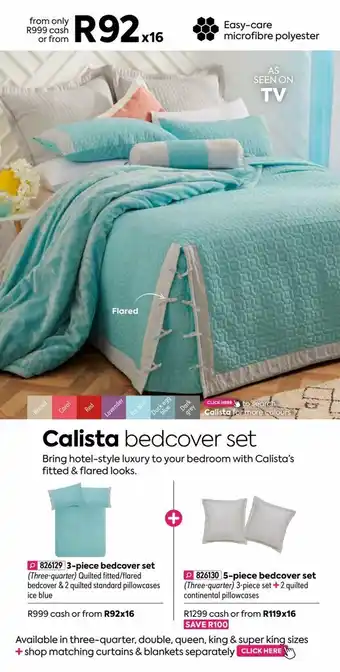HomeChoice Calista 3-piece Bedcover Set offer
