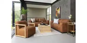 Rochester Amalfi ii leather lounge suite, andes bourbon offer