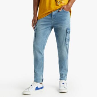 Markham Rj blue denim utility cargo jean offer