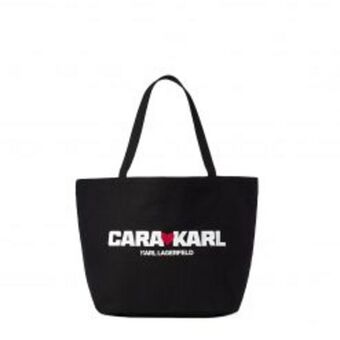 Cara loves karl canvas shopper -black