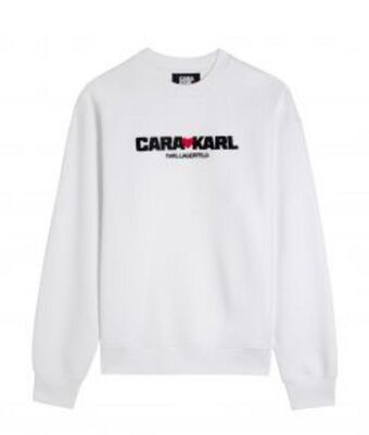 Cara loves karl sweatshirt – white