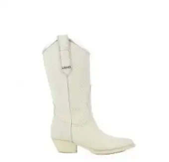 Europa Art Group Leather knee high boots- ivory offer