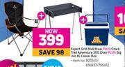 Game Expert grill midi braai plus ozark trail adventure 200 chair plus big jim 8l cooler box offer