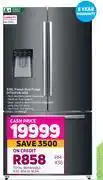 Game Hisense 536l fresh door fridge h720fsb-wd offer