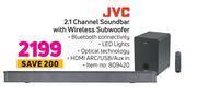 Game Jvc 2.1 channel soundbar with wireless subwoofer offer