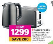 Game Russell hobba dark stainless steel kettle & toaster pack offer