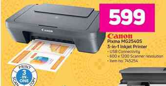 Game Canon pixma mg2540s 3 in 1 inkjet printer offer