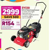 Game Ryobi 125cc petrol lawnmower offer