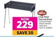 Game Expert grill large steel charcoal braai offer