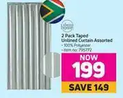 Game Always home 2 pack taped unlined curtain assorted offer