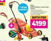 Game Wolf 1500w electric lawnmower combo-both for offer