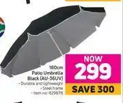 Game 180mm patio umbrella black au-36uv offer