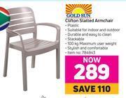 Game Gold sun clifton slatted arm chair offer
