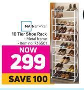 Game Mainstays 10 tier shoe rack offer
