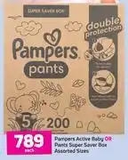 Game Pampers active baby or pants super save box assorted sizes-each offer