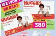 Game Huggies dry comfort jumbo pack assorted sizes-for 2 offer