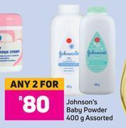 Game Johnson's baby powder assorted-for 2 x 400g offer