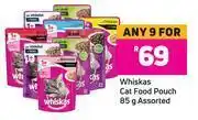 Game Whiskas cat food pouch assorted-for 9 x 85g offer