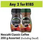 Game Nescafe classic coffee assorted-for any 2 x 200g offer