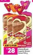 Game Albany bread superior brown sliced-for any 2 x 700g offer