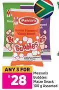 Messaris bubbles maize snack assorted-for any 3 x 100g