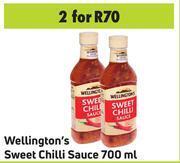Game Wellington's sweet chilli sauce -for 2 x 700ml offer