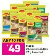 Game Maggi 2 minute noodles-for any 10 x 73g assorted offer