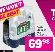 Game Castle lite beer nrb 6 x 330 ml offer