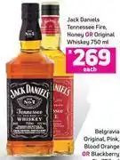 Game Jack daniels tennessee fire, honey or original whiskey-750ml each offer
