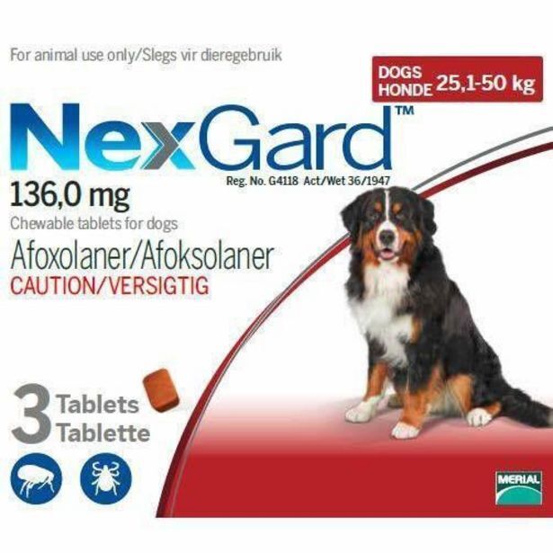 Takealot Nexgard chewables tick & flea control for x-large dogs - 3 tablets offer