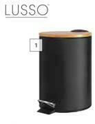 Builders Warehouse Lusso 3Ltr Waste Bin (Black & Bamboo) offer