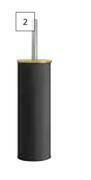 Builders Warehouse Lusso Toilet Brush Holder (Black & Bamboo) offer