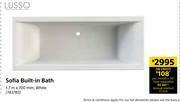 Builders Warehouse Lusso Sofia Built In Bath (1.7m x 700mm) offer