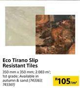 Builders Warehouse Eco Tirano Slip Resistant Tiles-350mm x 350mm Per Sqm offer