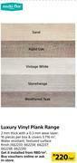 Builders Warehouse Multi Flor Luxury Vinyl Plank Range-Per Sqm offer