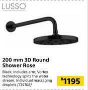 Builders Warehouse Lusso 200mm 3D Round Shower Rose offer