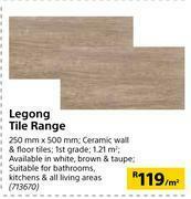 Builders Warehouse Legong Tile Range-250mm x 500mm Per Sqm offer