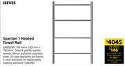 Builders Warehouse Jeeves Spartan 1 Heated Towel Rail ZAI0520R offer
