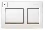 Builders Warehouse Geberit Square Flush Plate (Chrome Plated & White)-Each offer