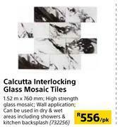 Builders Warehouse Calcutta Interlocking Glass Mosaic Tiles-1.52m x 760mm Per Pack offer